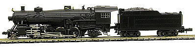 Model-Power 2-8-2 Mikado with Tender Undecorated N Scale Model Train Steam Locomotive #875701