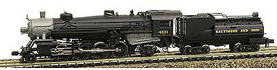 Model-Power 2-8-2 Mikado w/Vandy Coal Tender B&O N Scale Model Train Steam Locomotive #87591