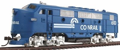 Model-Power F2-A Dual Drive, Powered w/Light - Conrail HO Scale Model Train Diesel Locomotive #96807