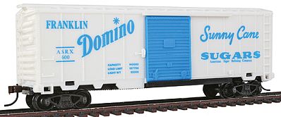 Model-Power 40 Boxcar with Sliding Door Domino HO Scale Model Train Freight Car #98006