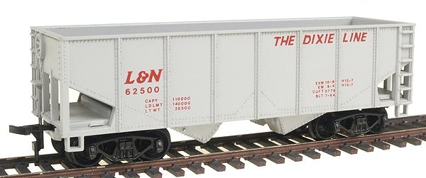 Model-Power 36 2-Bay Open Top Hopper Louisville & Nashville HO Scale Model Train Freight Car #98060
