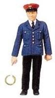 Merten Conductor with Signal Paddle Lowered Model Railroad Figure G Scale #12