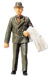 Merten Man in Suit Carrying Overcoat Model Railroad Figure G Scale #22