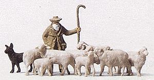 Merten Shepherd with Dog & Sheep Model Railroad Figures HO Scale #5026