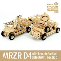 Magic-Factory 1/35 MRZR D4 Ultralight Tactical All-Terrain Vehicles Dual Combo (2 Kits, Cargo Trailer & Weapons Set)