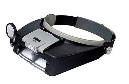 Magnifiers-Inc Lighted Dual Lens Headband Magnifier 1.8x, 2.3x, 3.7x & 4.8x Power (Cd)