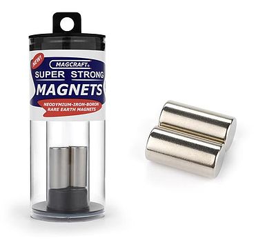 Magcraft 1/2x1 Rare Earth Rod Magnets (2)