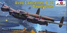 A-Model-From-Russia Avro Lancaster B III Dambuster Bomber Plastic Model Airplane Kit 1/144 Scale #1433