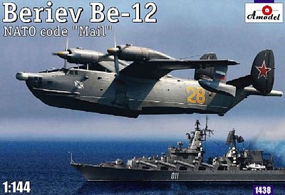 A-Model-From-Russia Beriev Be12 Nato Code Mail Soviet Amphibian Plastic Model Airplane Kit 1/144 Scale #1438