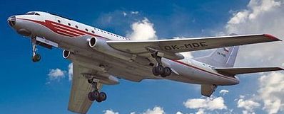 A-Model-From-Russia Tupolev Tu104 Czechoslovakian Airliner Plastic Model Airplane Kit 1/144 Scale #1450