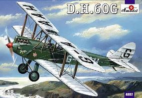 A-Model-From-Russia DeHavilland DH60G 2-Seater Gipsy Moth BiPlane Plastic Model Airplane Kit 1/148 Scale #4802
