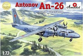 A-Model-From-Russia Antonov An26 Russian Military Cargo Aircraft Plastic Model Airplane Kit 1/72 Scale #72118