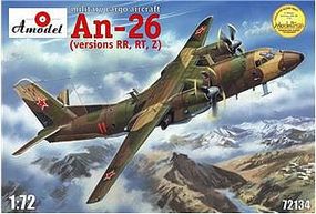A-Model-From-Russia Antonov An26 RR/RT/Z Version Russian Military Cargo Plastic Model Airplane Kit 1/72 #72134