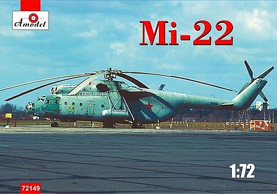 A-Model-From-Russia Mil Mi22 Military Cargo Helicopter (New Tool) Plastic Model Airplane Kit 1/72 Scale #72149