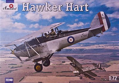 A-Model-From-Russia Hawker Hart British BiPlane Fighter Plastic Model Airplane Kit 1/72 Scale #72240