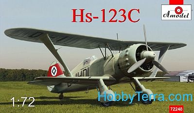 A-Model-From-Russia Henschel Hs123C Dive Bomber Plastic Model Airplane Kit 1/72 Scale #72248