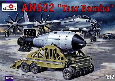 A-Model-From-Russia AN602 (Tsar Bomba) Hydrogen Bomb w/Trailer Plastic Model Airplane Kit 1/72 Scale #72265