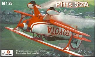A-Model-From-Russia Pitts S2A Aerobatic BiPlane Plastic Model Airplane Kit 1/72 Scale #7228