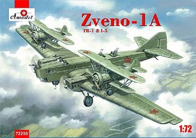 A-Model-From-Russia Zveno 1A TB1 & I5 Fighter/Bomber (New Tool) Plastic Model Airplane Kit 1/72 #72290
