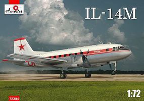 A-Model-From-Russia Ilyushin Il14M Personnel/Cargo Aircraft Plastic Model Airplane Kit 1/72 Scale #72304