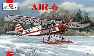 A-Model-From-Russia AIR6 Soviet Monoplane on Skis Plastic Model Airplane Kit 1/72 Scale #72309