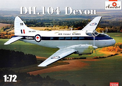 A-Model-From-Russia DH104 Devon New Zealand Warbirds Light Transport Plastic Model Airplane Kit 1/72 #72334