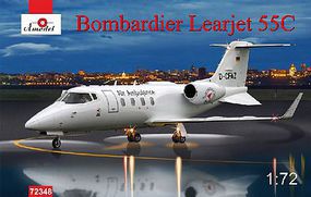 A-Model-From-Russia Bombardier Learjet 55C Business Jet (New Tool) Plastic Model Airplane Kit 1/72 Scale #72348