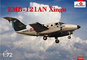 A-Model-From-Russia EMB121AN Xingu French Twin-Turboprop Aircraft Plastic Model Airplane Kit 1/72 Scale #72364