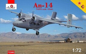 A-Model-From-Russia Antonov An14 NATO Code Clod Aircraft Plastic Model Airplane Kit 1/72 Scale #72383
