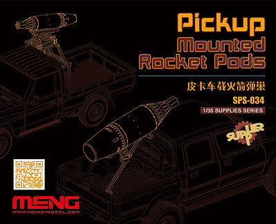 Meng Pickup Mounted Rocket Pods Plastic Model Vehicle Accessory 1/35 Scale #sps034