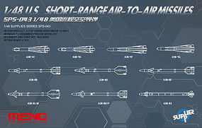 Meng U.S Short-Range A-T-A Missiles Plastic Model Aircraft Accessory 1/48 Scale #sps043