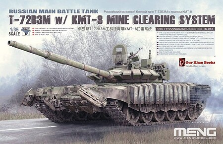 Meng T72B3M Russian Battle Tank w/KMT8 Mine Clearing Plastic Model Tank Kit 1/35 Scale #ts53