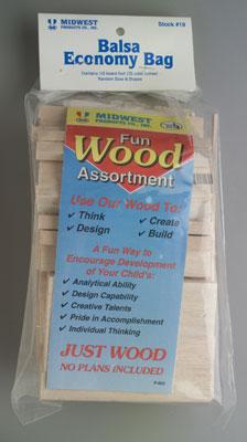 Midwest Econ Bag Balsa Wood 24/ (24)