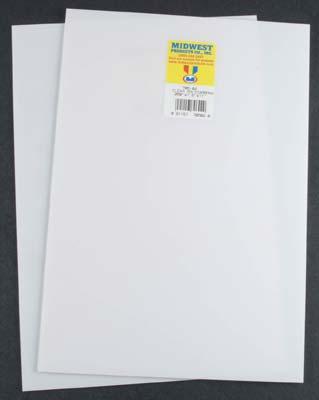 Midwest Clear Polycarbonate Sheet 7-5/8 x 11 .060 Thick Model Railroad Scratch Supply #70602