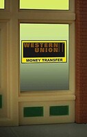 Miller WESTERN UNION WINDOW SIGN