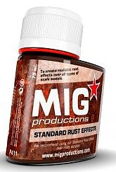 MIG Enamel Standard Rust Effect 75ml Bottle (Re-Issue) Hobby and Model Enamel Paint #p411