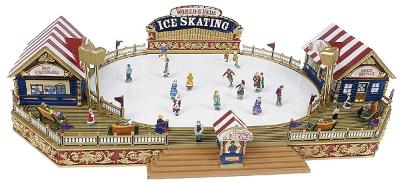 Mr-Christmas World's Fair Animated Music Box Ice Skating w/Spinning ...