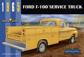 Model-King 1965 Ford F-100 utility Truck Plastic Model Truck Vehicle Kit 1/25 Scale #1235