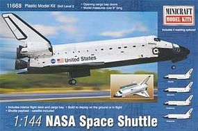 Minicraft NASA Space Shuttle Plastic Model Kit Space Craft Kit 1/144 Scale #11668