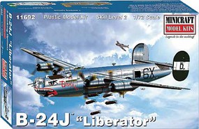 Minicraft B24J Liberator 8thAF USAAF Bomber Plastic Model Airplane Kit 1/72 Scale #11692