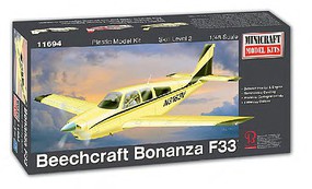 Minicraft Beechcraft Bonanza F-33 Plastic Model Airplane Kit 1/48 Scale #11694