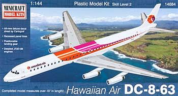 Minicraft DC-8-63 Hawaiian Air Plastic Model Airplane Kit 1/144 Scale #14684