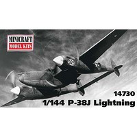 Minicraft P-38J Lightning Plastic Model Airplane Kit 1/144 Scale #14730