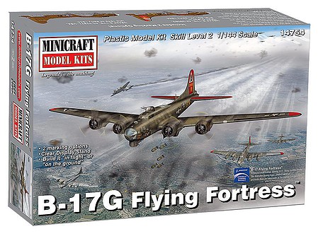 Minicraft B-17G Flying Fortress Plastic Model Airplane Kit 1/144 Scale ...