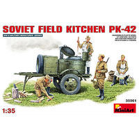 Mini-Art Soviet Field Kitchen KP-42 Plastic Model Military Diorama Kit 1/35 Scale #35061