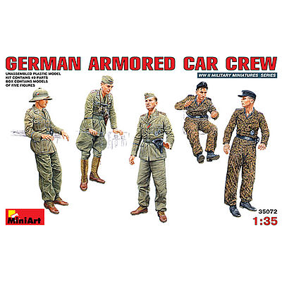 Mini-Art German Armored Car Crew Plastic Model Military Figure 1/35 Scale #35072