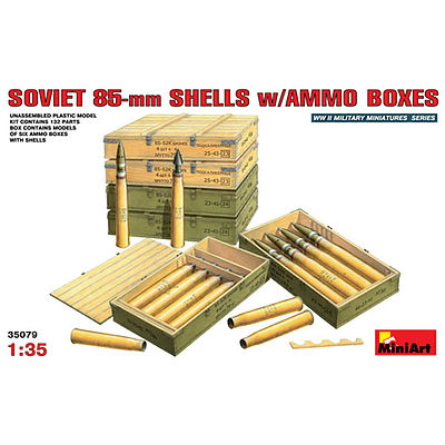 Mini-Art Soviet 85mm Shells w/Ammo Crates Plastic Model Military ...