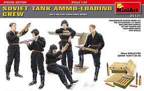 Mini-Art Soviet Tank Ammo Loading Crew (5) Plastic Model Military Figure 1/35 Scale #35131