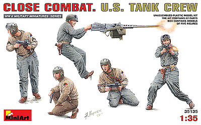 Mini-Art Close Combat US Tank Crew Plastic Model Military Figure 1/35 Scale #35135