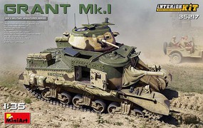Mini-Art M3 Grant Mk1 Tank w/Full Interior Plastic Model Tank Kit 1/35 Scale #35217